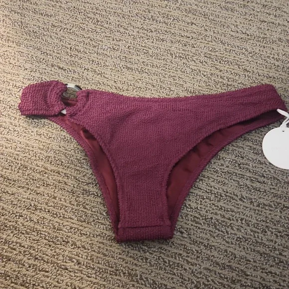 Tori Praver Lanai Textured Cheeky Bikini Bottoms Size Large